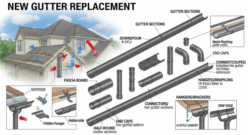 Gutter replacement — diagram and overview