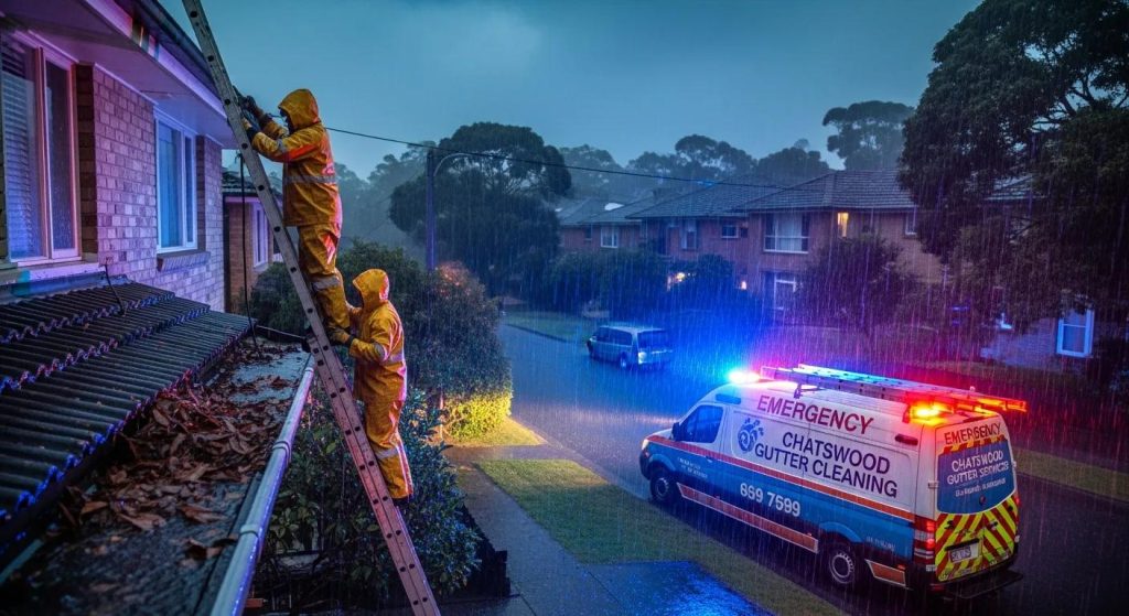 Emergency gutter cleaning — Chatswood