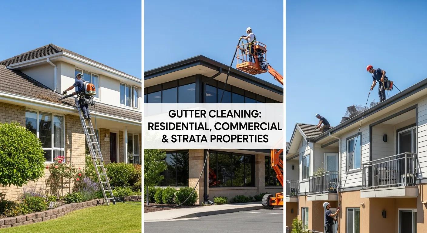 Gutter cleaning for residential, commercial and strata properties