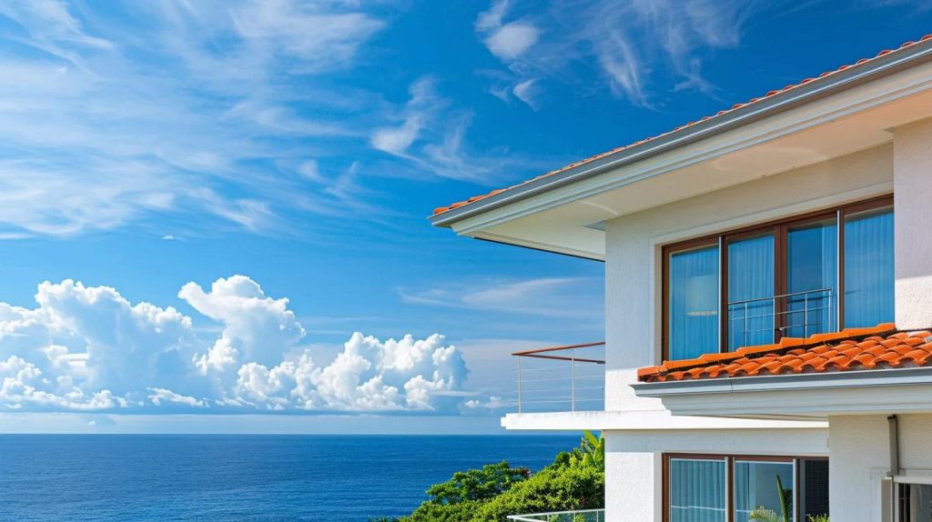 Coastal home in Manly with well-maintained gutters